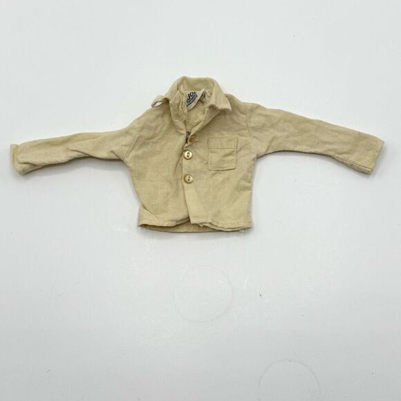 Vintage GI Joe Tan Shirt Button Up Hidden Treasure Hasbro Accessory for 12” Doll - Picture 1 of 4